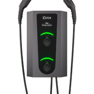 Octa Wall двопортова зарядна станція з кабелем