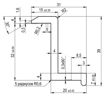 Притиск кінцевий, прижим алюмінієвий під сонячні панелі