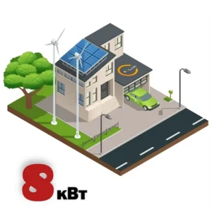 Гібридна сонячна електростанція 8кВт ПРЕМІУМ