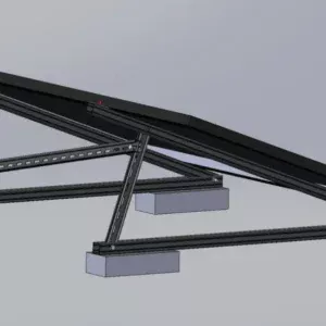 Комплект кріплень на дах для баластної системи з оцинкованого профілю