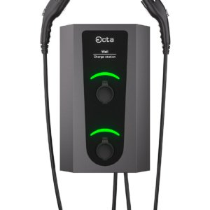 Octa Wall двопортова зарядна станція з кабелем